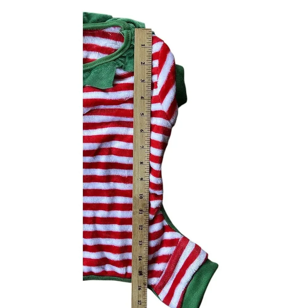 Greenbrier Small Dog Striped Christmas Outfit Pajamas Large